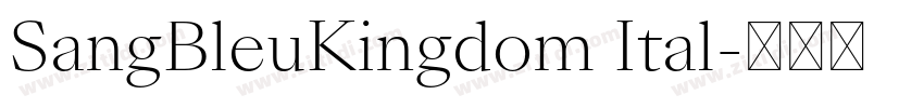 SangBleuKingdom Ital字体转换